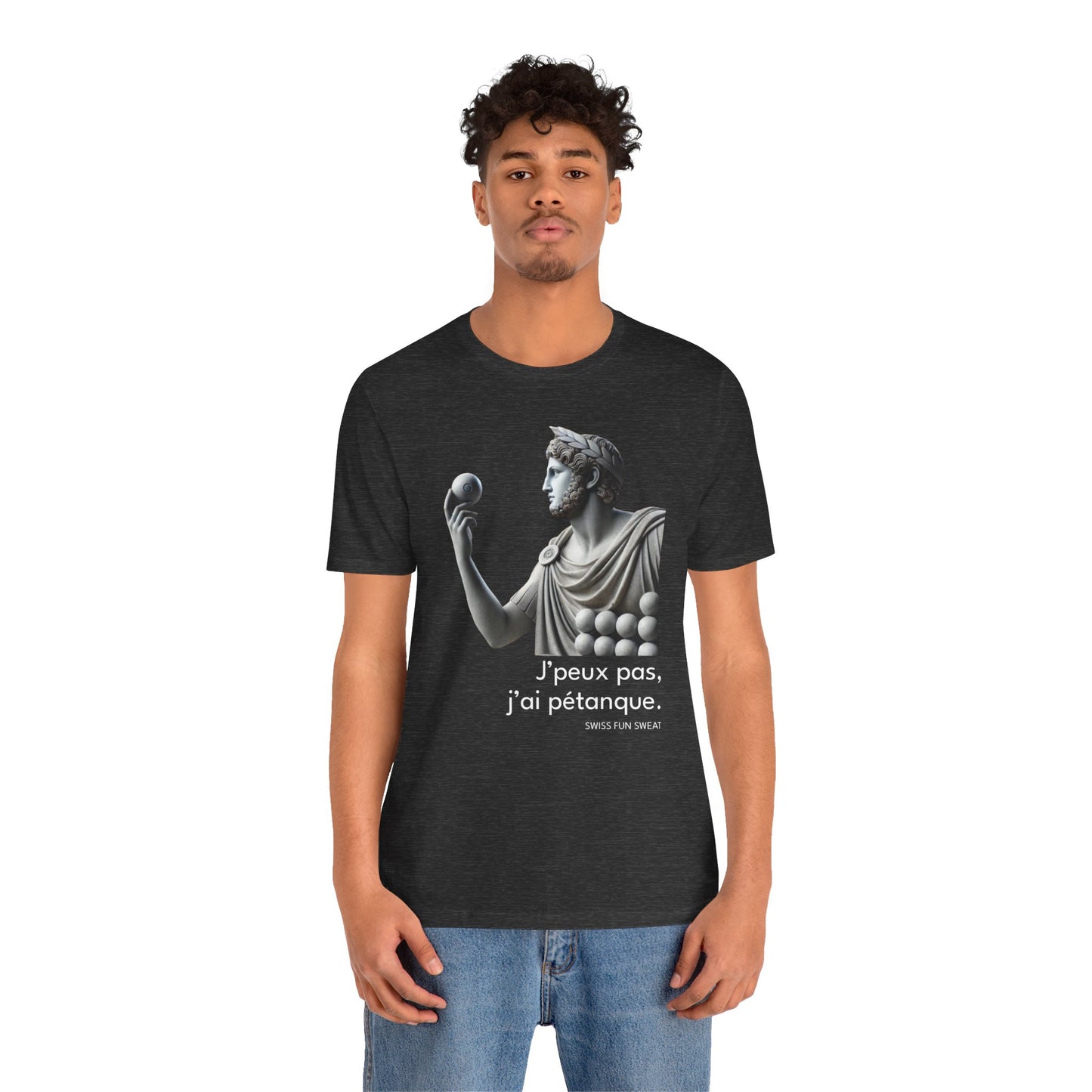 T-shirt Unisexe Classique "J'peux pas, j'ai pétanque"