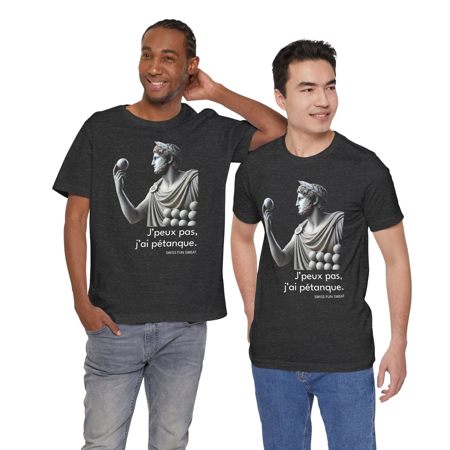T-shirt Unisexe Classique "J'peux pas, j'ai pétanque"