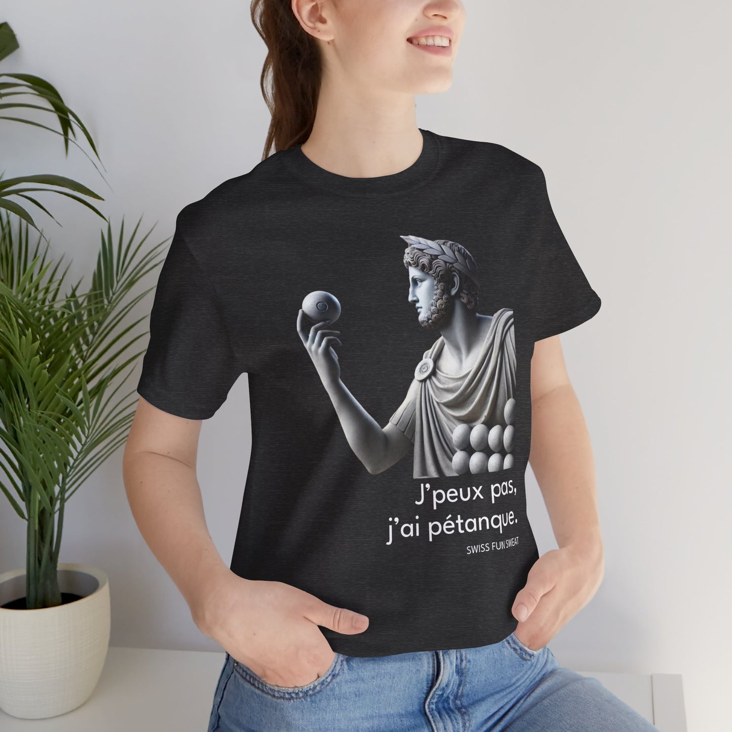 T-shirt Unisexe Classique "J'peux pas, j'ai pétanque"